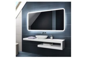 Artforma bathroom mirror illuminated by an LED