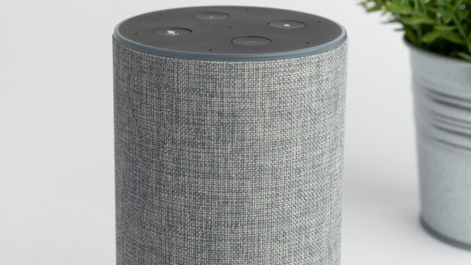 Amazon Echo smart speaker representing Alexa and Alexa+ features